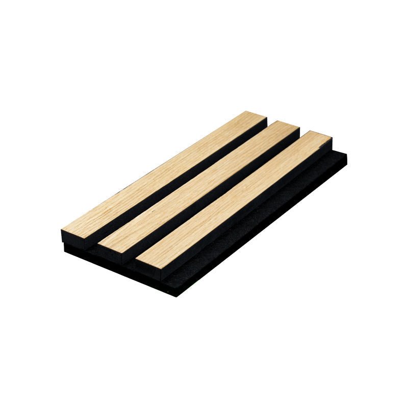 Oak - Black Acoustic Slats Wall Panel 280 x 60 - DecorMania.eu