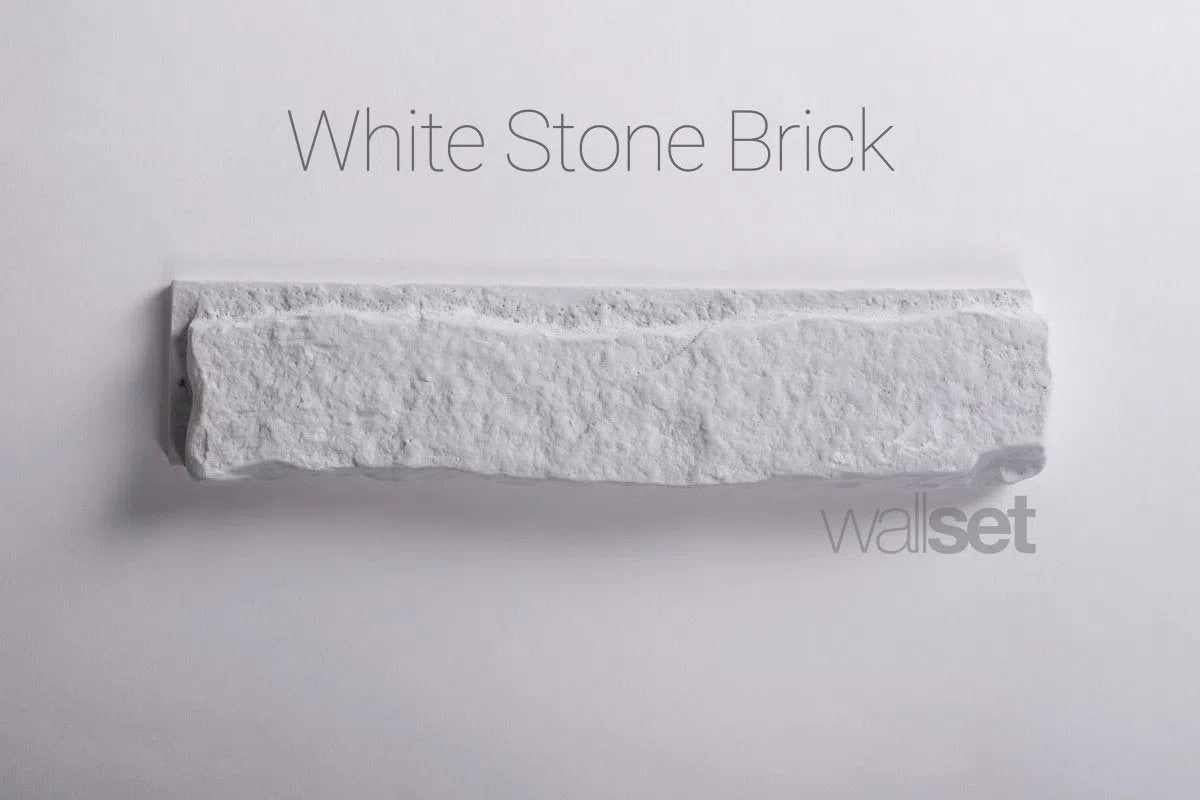 White Stone - decorative brick decor with grout - DecorMania.eu