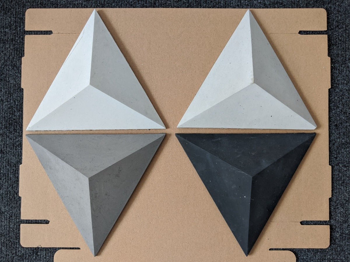 PYRAMIDE 3D concrete tile - sample - DecorMania.eu
